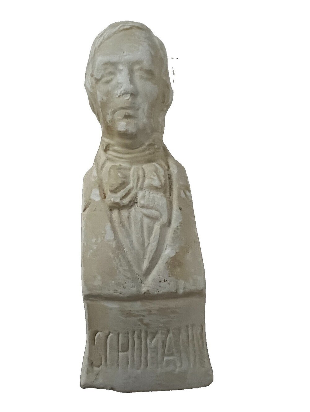 VTG Franz Schubert Bust Figurine Chalkware Plaster Composer Music Sculpture